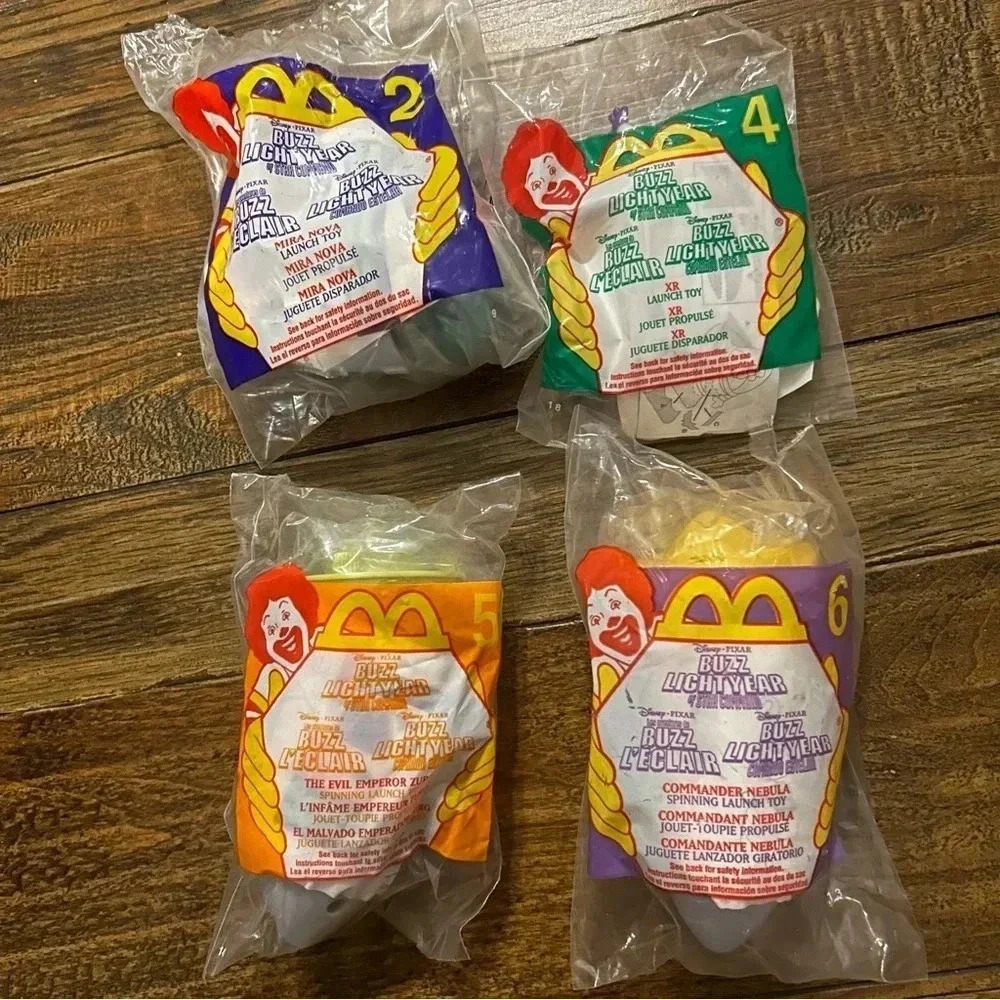NIP Vintage (Lot of 4) 2001 Buzz‎ Lightyear McDonalds Toys Launch Toys